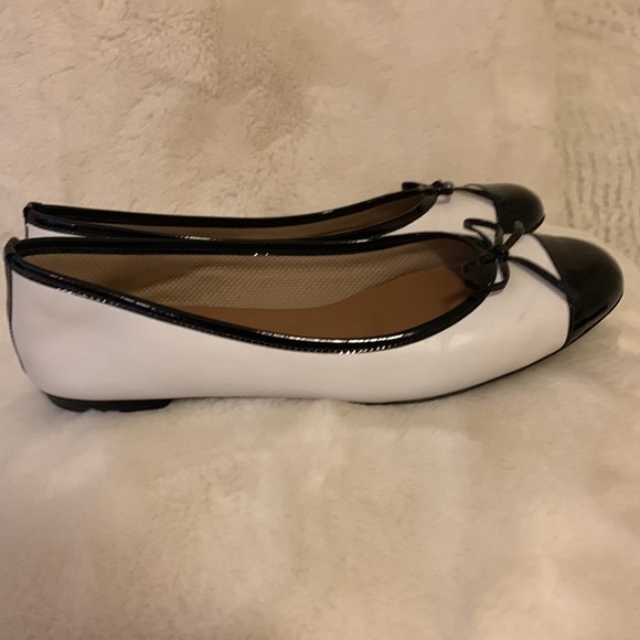 Fm/Ny black & White ballet flats - Picture 3 of 9